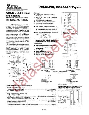 CD4043BDRE4 datasheet  